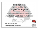 Alpaslan Kaplan, Türkiye'deki ilk Red Hat Certified Architect ünvanını alan kişi oldu.
